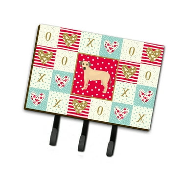 Carolines Treasures CK5891TH68 Sato Dog Love Leash or Key Holder Red Triple Hook multicolor