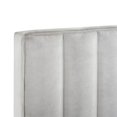 thumbnail image 4 of Crushed Velvet Channeled Adjustable Full or Queen Headboard in Light Gray Fabric, 4 of 8