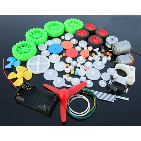 WHAMVOX 69-Piece Assorted Color Cogs and Gears Set for Students and Craft Projects