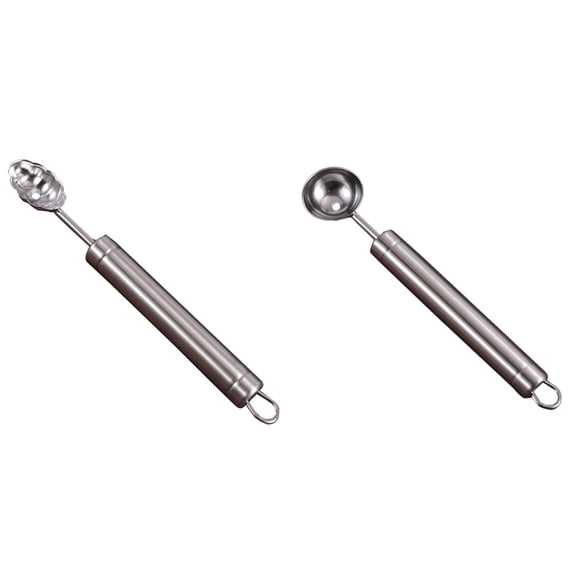 Watermelon Cutter, Stainless Steel Fruit Cutter, Watermelon Baller Scoop, 2025 Watermelon Cutter Slicer Kit One Head Fork Professional Carving Shapes for Home, Camping, Summer Kitchen Gadgets