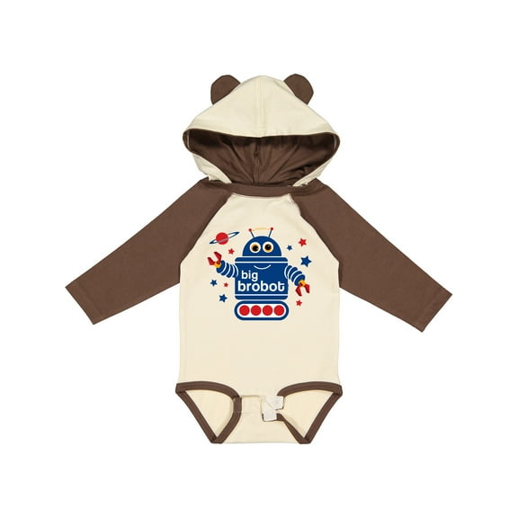 Inktastic Robot Brother Boys Long Sleeve Baby Bodysuit