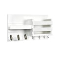 thumbnail image 2 of MTBLYS Wall Mounted Storage Rack Wood Organizer Mail Keys Small Items Holder Home Wall Decor Entryway Bedroom, 2 of 6