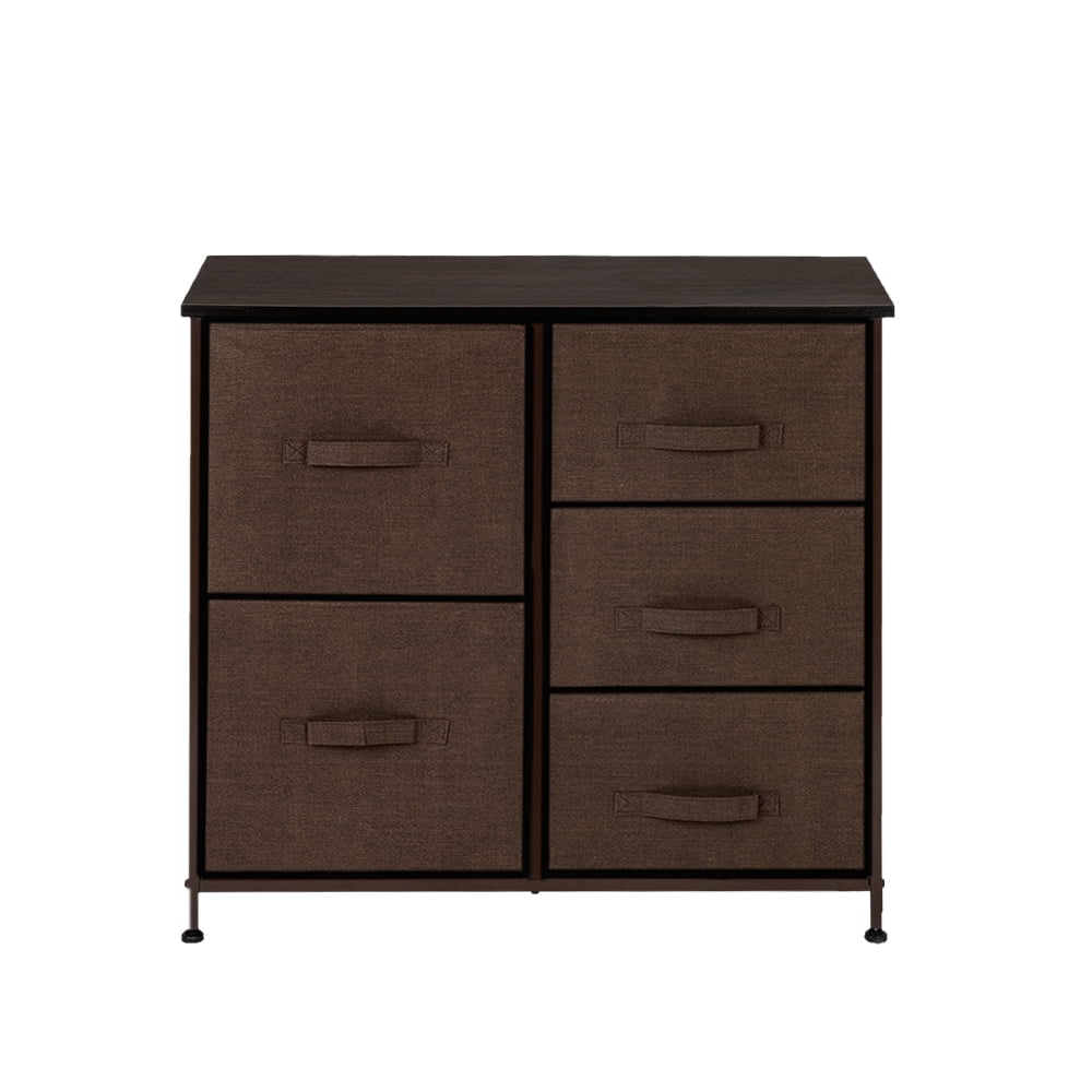 Kepooman Drawer Dresser, Dresser Drawer Organizer 5 Drawers, End Table Storage Cabinet, Easy Pull Fabric Bins, Wooden Side Table for Bedroom, Hallway, Entryway Furniture, Brown Kepooman Drawer Dresser, Dresser Drawer Organizer 5 Drawers, End Table Storage Cabinet, Easy Pull Fabric Bins, Wooden Side Table for Bedroom, Hallway, Entryway Furniture, Brown