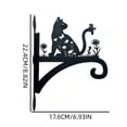 thumbnail image 4 of Steadline Hanging Bracket,Black Metal Cutout Wall Mount Hook,Load Bearing Support For Flower Baskets,Lanterns And Garden Patio Wall Decoration(Black), 4 of 8