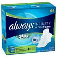 thumbnail image 2 of Always Infinity With Flex Foam Heavy Flow Pads Sanitary Napkins, 64 Ct, 2 of 3