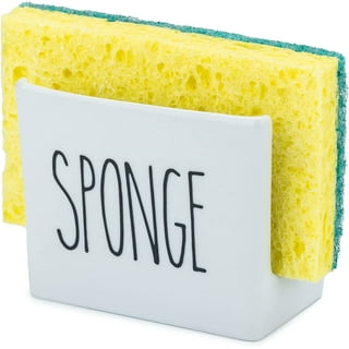 TSV 2-in-1 Sink Holder, Adhesive Rustproof Sponge Holder Kitchen Sink  Organizer Basket for Sponges, Dish Brushes, Soap 
