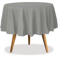 thumbnail image 1 of Mantel de plástico desechable plateado para mesas redondas (paquete de 36) Manteles para fiestas, eventos y bodas, interiores y exteriores, 84 pulgadas, cubierta de mesa de plástico, 1 of 8