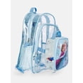 thumbnail image 3 of Disney Frozen Girls 17" Clear Elsa & Ana Backpack with Lunch Box & Bag Charm, 3-Piece Set, Blue, 3 of 5