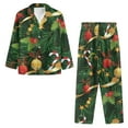 thumbnail image 3 of Renewold 2 Pieces Comfy Button Pajama Tops Set for Women Fashion Christmas Ball Candy Canes Sleepwear Pjs Skin Friendly Sweatshirt Sweatpants Set Size 3XL, 3 of 6
