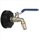thumbnail image 2 of 2X IBC Ball Outlet Tap Tank Adaptador de Drenaje de Alimenticio de 3/4 Pulgadas S60X6 Tanque de 1000 L Contenedor de Agua de Lluvia Válvula de Grifo de Manguera de Latón, 2 of 5