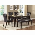 thumbnail image 6 of Lexicon Teague Faux Marble and Pine Wood Dining Room Table in Espresso, 6 of 10