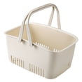 thumbnail image 6 of Milisten 1Pack Household Storage Basket Beige PP Material Rectangular Shape for Bathroom and Kitchen Use, 6 of 8