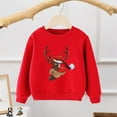 thumbnail image 3 of SonxaHe Little Boy Girl Sweatshirt Christmas Letter Print Long Sleeve Party Soft Cozy Unisex Sweatshirts Pink,Sized 7-9, 3 of 3