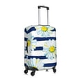 thumbnail image 3 of Easygdp Daisy Striped Nautical Double-Sided Printed Elastic Suitcase Protective Cover,Invisible Zipper, Business Trip Luggage Cases,Washable And Resistant To Falling -Large, 3 of 9