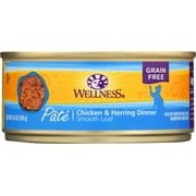 Angle View: WELLNESS: Adult Chicken and Herring Canned Cat Food, 5.5 oz