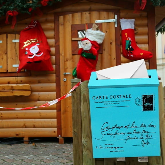 Farmhouse Wreath Vintage Mailbox Iron Mailbox Hanging Wall Suggestion Box Mailbox Home Decoration Shooting Props Wall Wall Decoration, Household Pendant