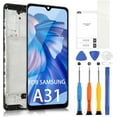 thumbnail image 2 of Screen Replacement with Frame for Samsung Galaxy A31 A135 for SM-A315F SM-A315F/DS SM-A315G/DS LCD Display Touch Digitizer Black (Not for A31 OLED Version), 2 of 9