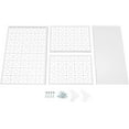 thumbnail image 3 of Air Conditioner Fence for Outside, 18" W x 28" H Outdoor Privacy Screens, AC Fence for Outside Unit, Metal Fence Panels, AC Unit fence Trash Can Fence Pool Equipment Enclosure (White), 3 of 7