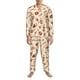 thumbnail image 3 of Balery Red Wine Pijama para Hombre de Dos Piezas con Manga Larga, Conjunto de Dormir y Descanso Suave con Bolsillos-XX-Large, 3 of 7