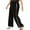 Black, variant on NY Collection Womens Metallic-Strip Casual Trouser Pants, Black, 1X
