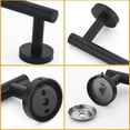 thumbnail image 4 of Matte Black Bath Towel Bar Single Bars Towel Rack Rod Classic Wall Mounted Stainless Steel Bathroom Towel Bar Toilet Kitchen Towel Shelf Single Layer,24inch, 4 of 6