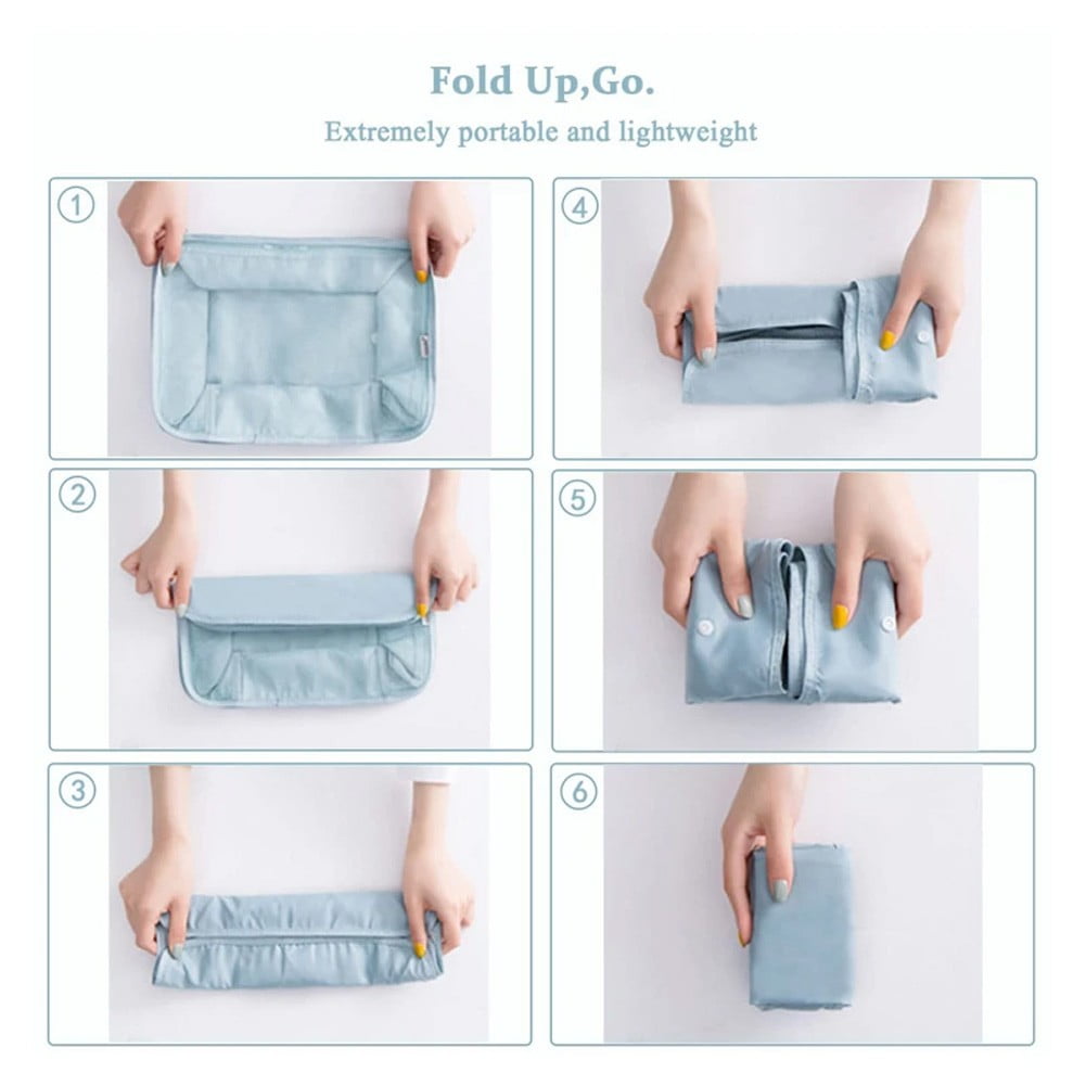 AFQH 8Pcs Travel Organizer Set: Packing Cubes for Efficient Travel! Shoe Tidy Pouch