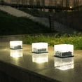 thumbnail image 3 of Luz solar de 1 LED para exteriores, luz decorativa para patio, paisaje, baldosas de hielo, luz subterránea cuadrada para suelo, luz para jardín, 3 of 5