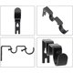 thumbnail image 3 of Soportes para barra de cortina de alta resistencia, soportes para barra de cortina dobles, soportes para barra doble (3 piezas, negro), 3 of 5