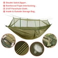 thumbnail image 6 of IC ICLOVER Camping Hammock with Mosquito Net & Tree Straps Lightweight Parachute Fabric Travel Bed for Hiking, Backpacking, Backyard - Army Green, 6 of 8
