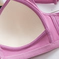 thumbnail image 5 of TEVEQ Womens Wireless Bras Comfortable Push Up Bra No Underwire Bra Full Support Lift Bralette Everyday Seamless Tshirt Bras Breathable Light and Comfortable Large Size Women's Bra Purple 46, 5 of 8