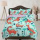 thumbnail image 1 of Ropa de cama de dinosaurio verde menta, ropa de cama infantil completa, bonito juego de funda nórdica, dinosaurio, 1 of 4