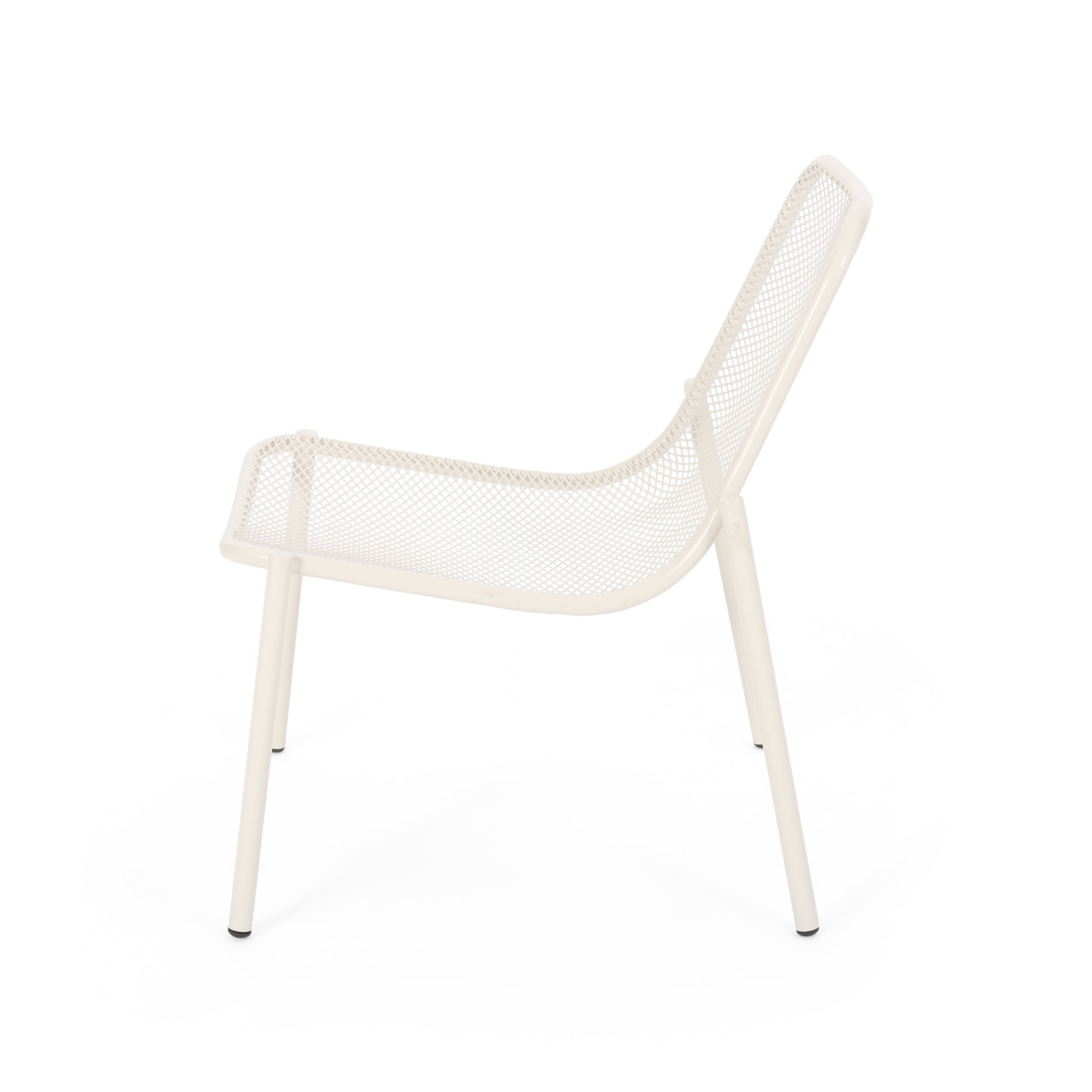 Sajan Outdoor Modern Dining Chair, Set of 2, Matte White