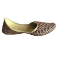 thumbnail image 5 of Mens Punjabi Jutti Sherwani Shoes Mehroon Gold Zari Khussa Shoes Formal Sandals Ethnic Footwear US 8/ EURO 42, 5 of 5