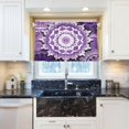 thumbnail image 5 of Purple Mandala Kitchen Curtains 24 Inch Length Blackout Thermal Insulating Tier Curtains with Rod Pockets Short Curtains Home for Living Room/Bedroom Home Decor, 5 of 7