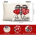 thumbnail image 4 of Valentine''s Day Throw Pillow Covers 18x18 Set of 4 Red Valentines Day Truck Pillow Covers Gnome Loads of Love Farmhouse Cushion Covers Wedding Anniversary Pillow Cases for Home Decor, 4 of 6