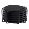 thumbnail image 2 of Posavasos absorbentes de silicona Soledad 6 uds con soporte de hierro Negro, 2 of 10