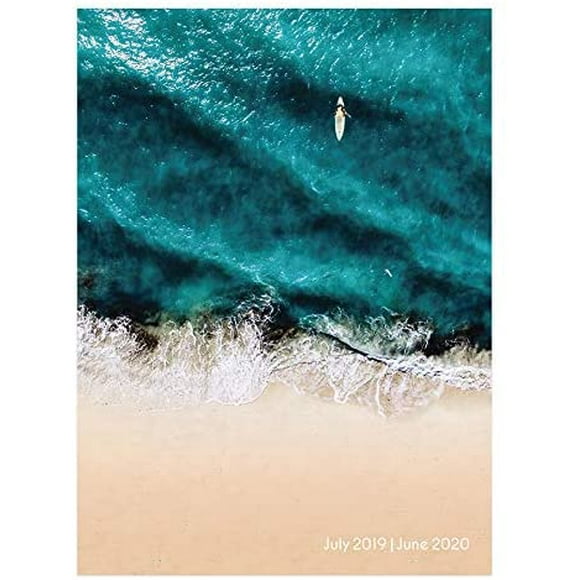 July 2019 - June 2020 Surf Waves Medium Monthly Planner