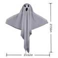 thumbnail image 2 of SLYNSHome Light Up Hanging Ghost Ornament, White Gauze Glowing Ghost Decor, Spooky Hanging Prop For Front Door Yard Porch Indoor Outdoor Halloween Holiday Party Decoration, 2 of 4