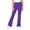 02# Dark Purple, variant on Girls Flare Pants High Waisted School Uniform Pant Bell Bottom Leggings with Hidden Pockets Hot Pink 14-15 years