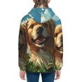 thumbnail image 6 of Pofeuu Happy Dog In Flower Field Print Teenage Zipper Hoodie Sweatshirts Hooded Casual Jackets With Pocket For Boys Girls-Medium, 6 of 6