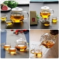 thumbnail image 2 of 1 set Infuser té té té taza de té set de vidrio con colador extraíble para sala de té, 2 of 4