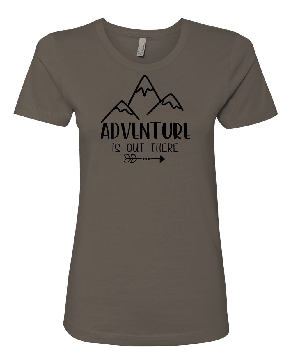 Women's Inspirational Adventure is Out There Boyfriend Fitted Tee-Warm ...