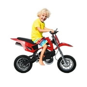 49cc 2-Stroke Dirt Bike,Gas Power Motocross,Beach Off Road Mini Motorcycle, Pocket Motorbike with Disc Brakes
