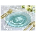 thumbnail image 5 of 150pcs set (25 Guests)-Wedding Plastic Plates & cutlery -Disposable heavyweight Dinnerware 10'', 7'' + Silverware w/double fork (Coastal Clear Blue & ), 5 of 6
