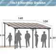 thumbnail image 3 of Aoxun 13.00 ft x 9.00 ft Hardtop Gazebo, Durable Polycarbonate Hollow Sheet, 3 of 7