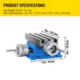 thumbnail image 2 of Milling Working Table 7.3 X 4 Inch Worktable Compound Slide Table For All Drill Stands Bench Drilling Milling Machine ,Great Multi-Purpose Application, 2 of 7