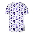 thumbnail image 5 of Otvok Tops for Womens Dog Paw Print Short Sleeve Funny Round Neck T-Shirt Blouses, 5 of 6