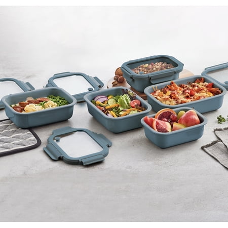 Safdie & Co. 10-piece Ceramic Food Storage Set-Blue