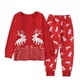 thumbnail image 2 of Conjunto de ropa navideña con estampado de alces para niños y niñas, pijamas de manga larga para bebés y niñas, camisetas y pantalones, 2 uds., ropa de casa, 2 of 4