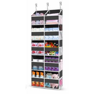 5 Tiers - Gray Heavy Duty Over The Door Hanging Storage Organizer
